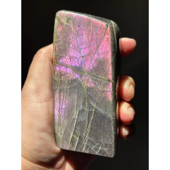 Purple Pink Sunset Labradorite Freeform | Double Sided Flashy Labradorite - Picture 1 of 9
